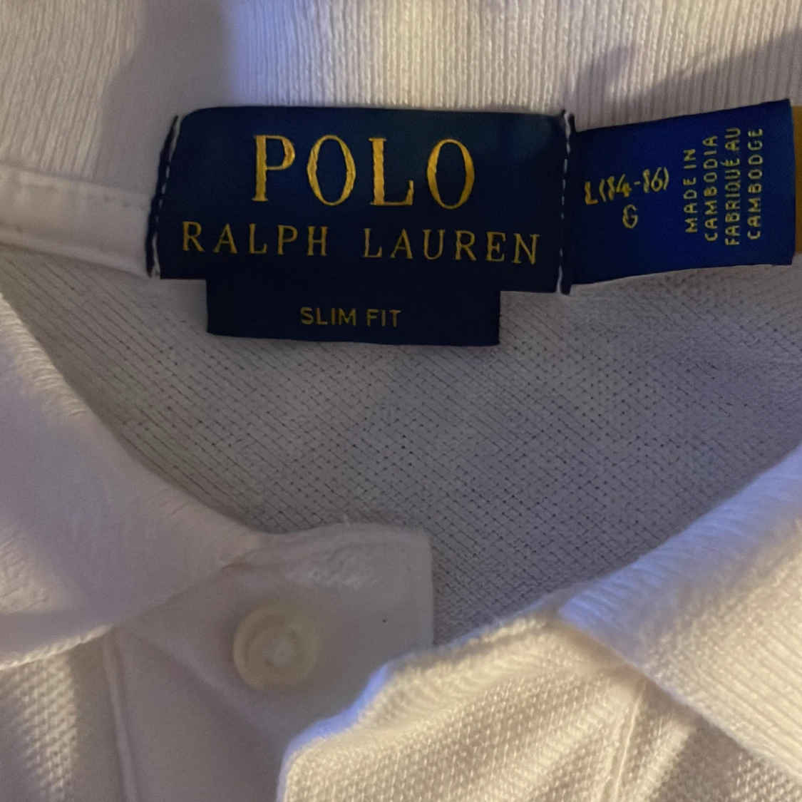 Vit pikétröja Polo Ralph Lauren slim fit - 3