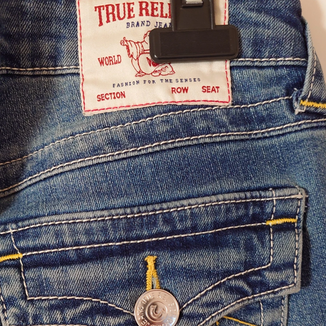 True Religion blå jeans med kontrastsömmar - 2