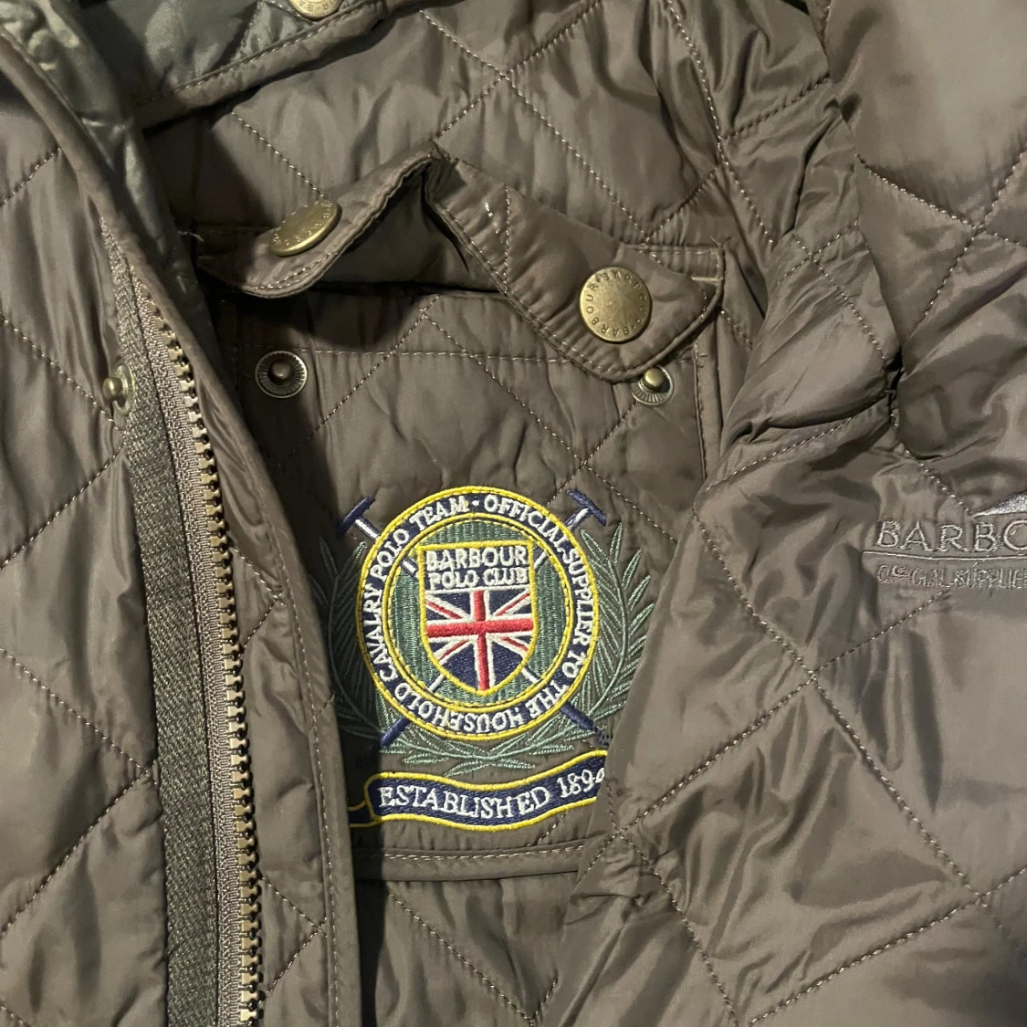 Quiltad Barbour jacka Polo Club XXL - 3