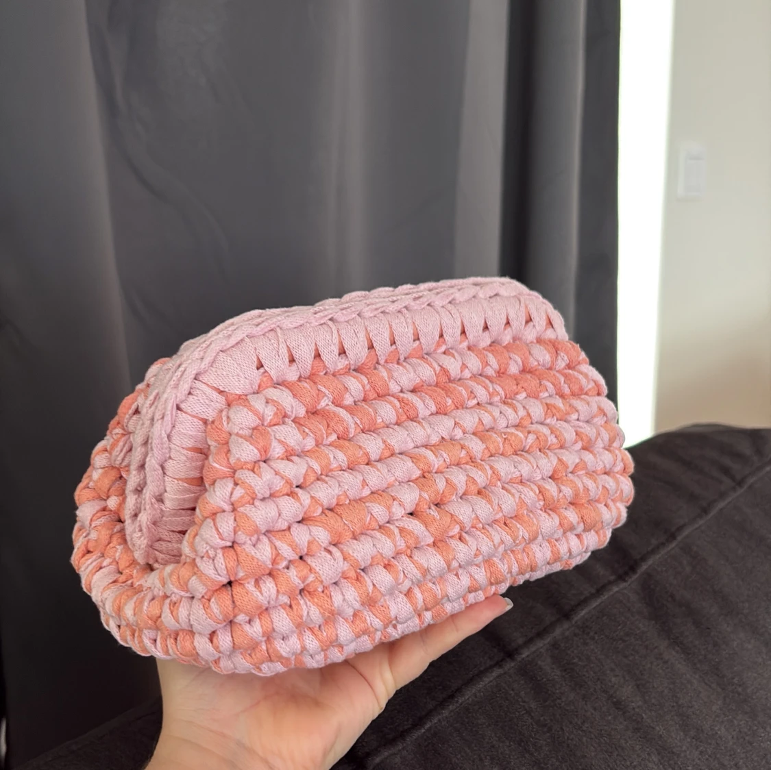 Rosa/orange necessär  - 1