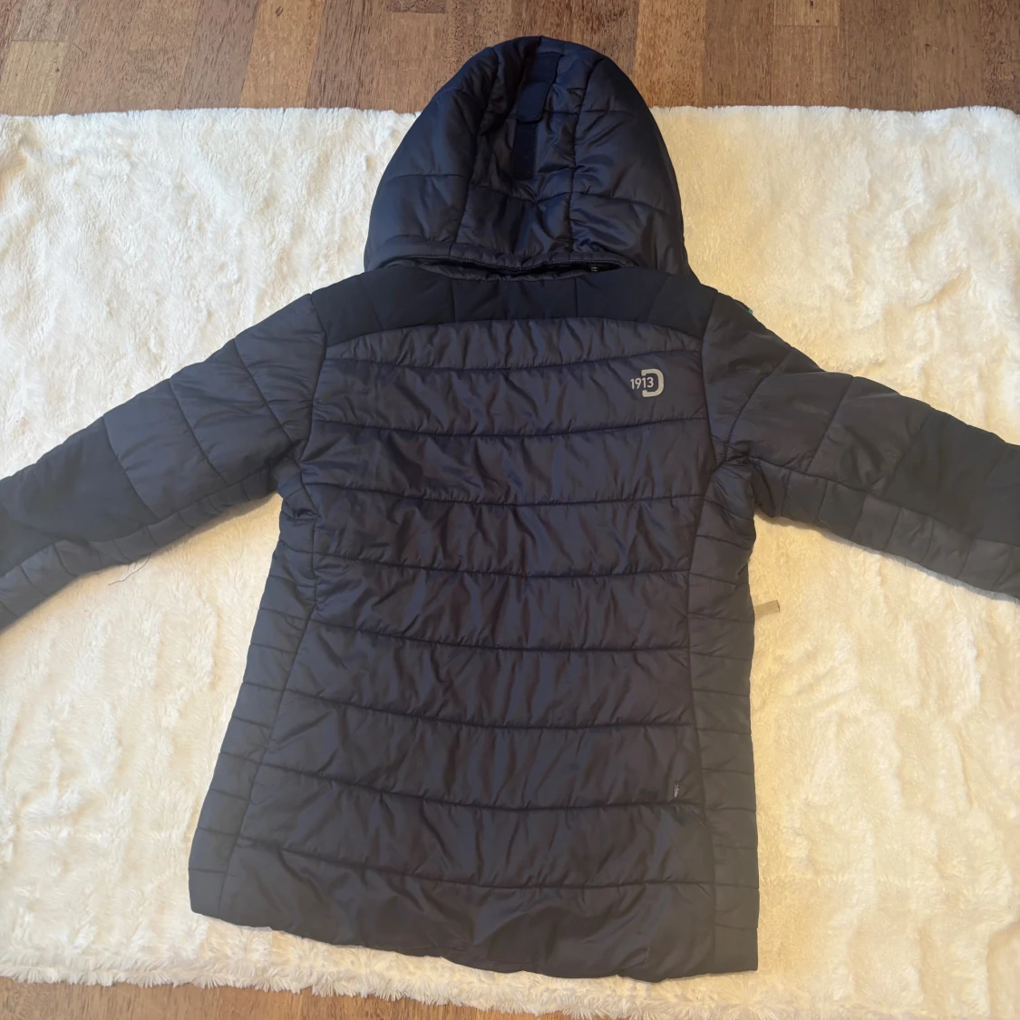 Blå quiltad pufferjacka Didriksons 140 - 1