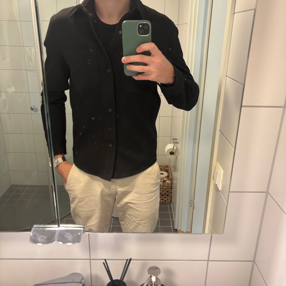 Svart overshirt från Zara