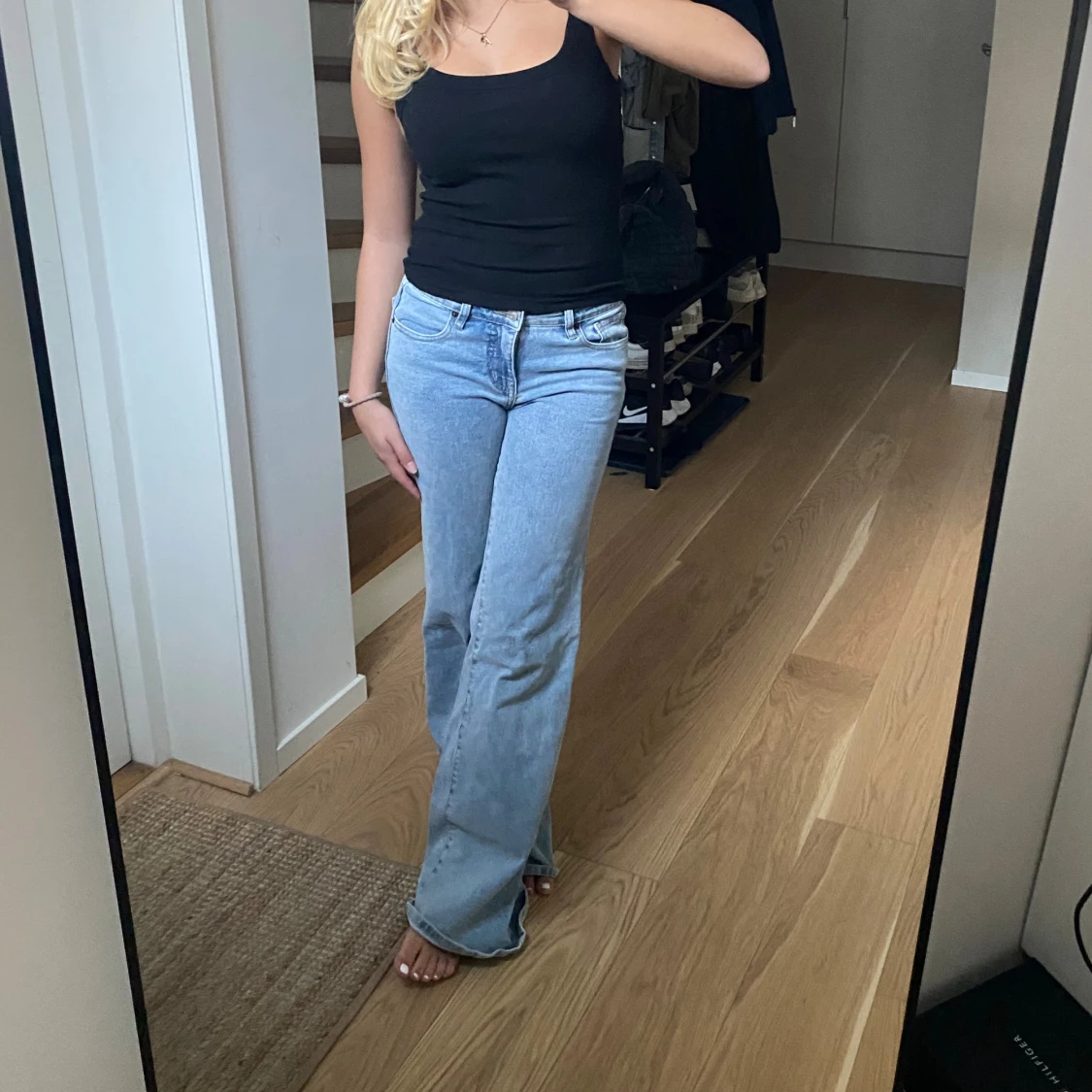 Ljusblå bootcut jeans - 3