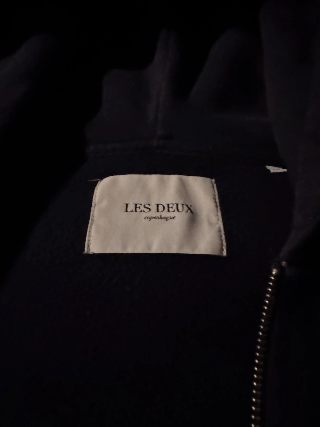 Navy Les Deux zip hoodie M - 2