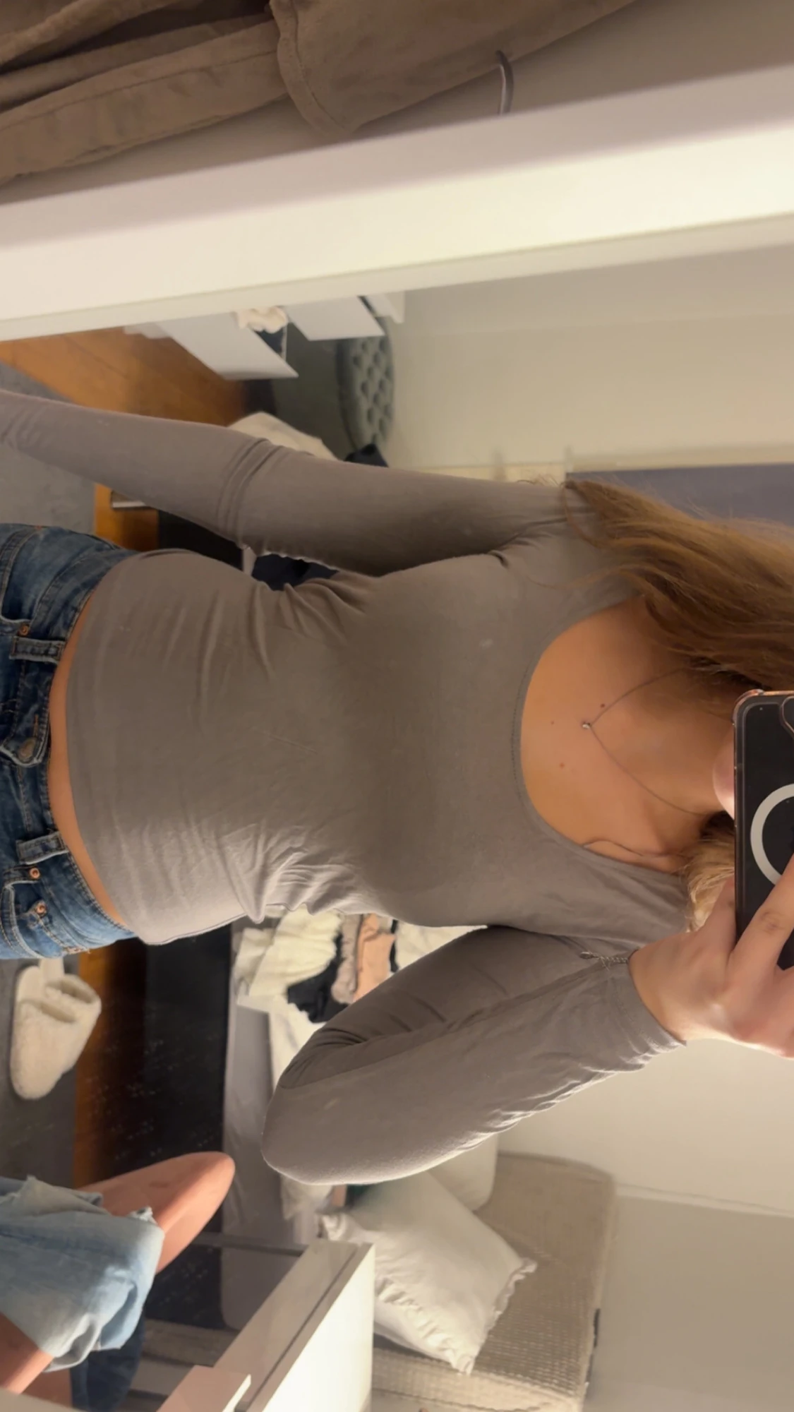 Ljusgrå långärmad topp från Lager 157