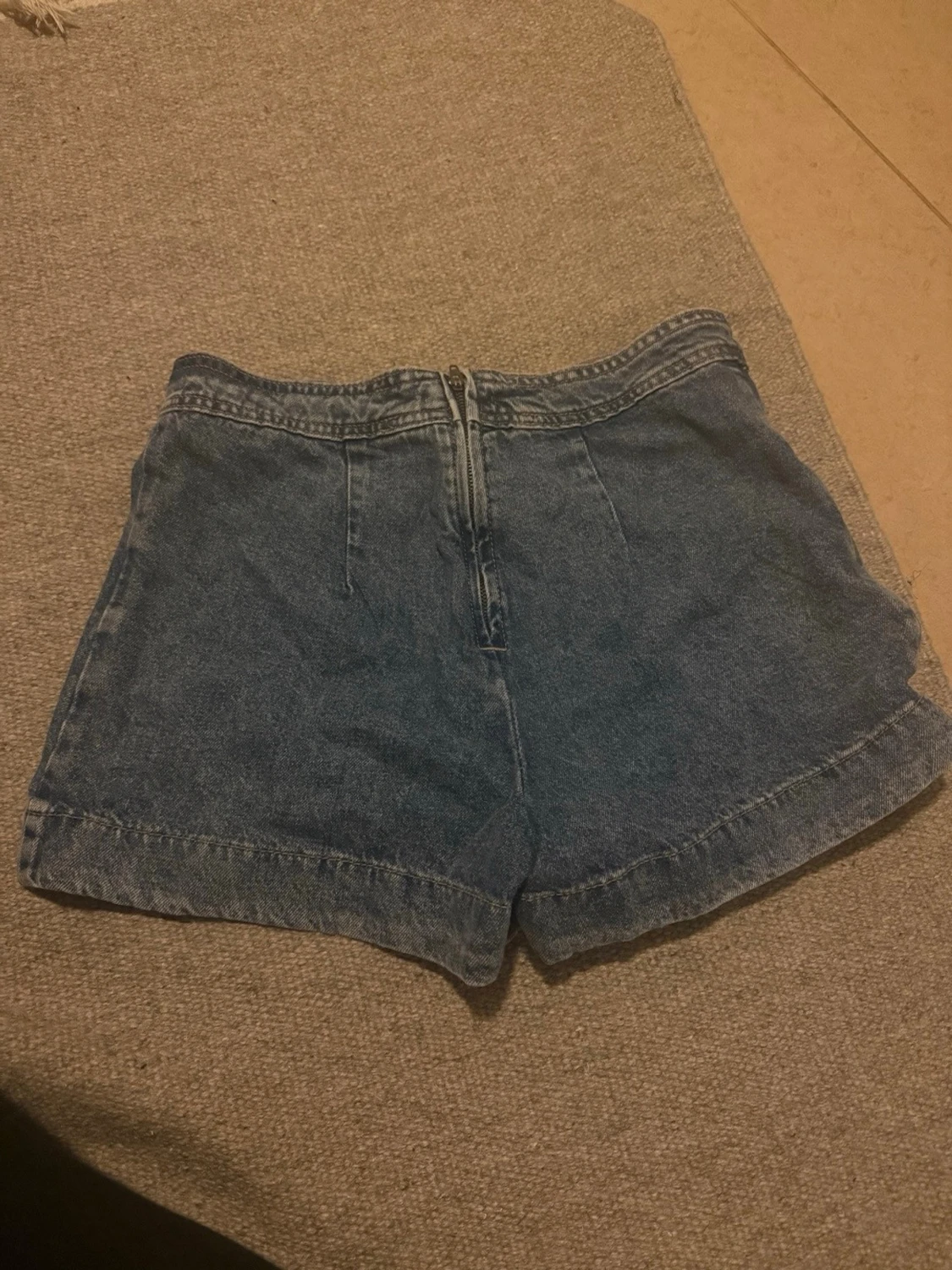 Jeansskorts med inbyggd shorts  - 1