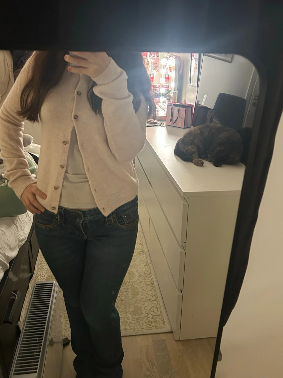 Ljusrosa kofta från H&M, S