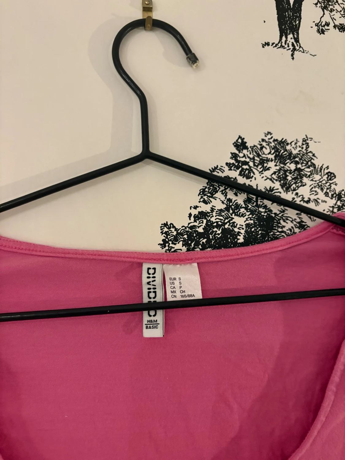 Rosa croppad långärmad topp H&M - 2