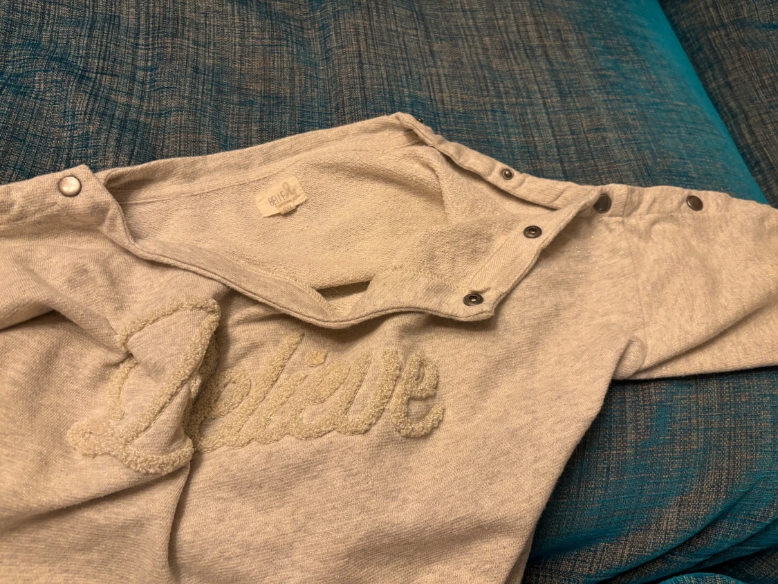 Glittrig beige tröja från Believe XXS - 4