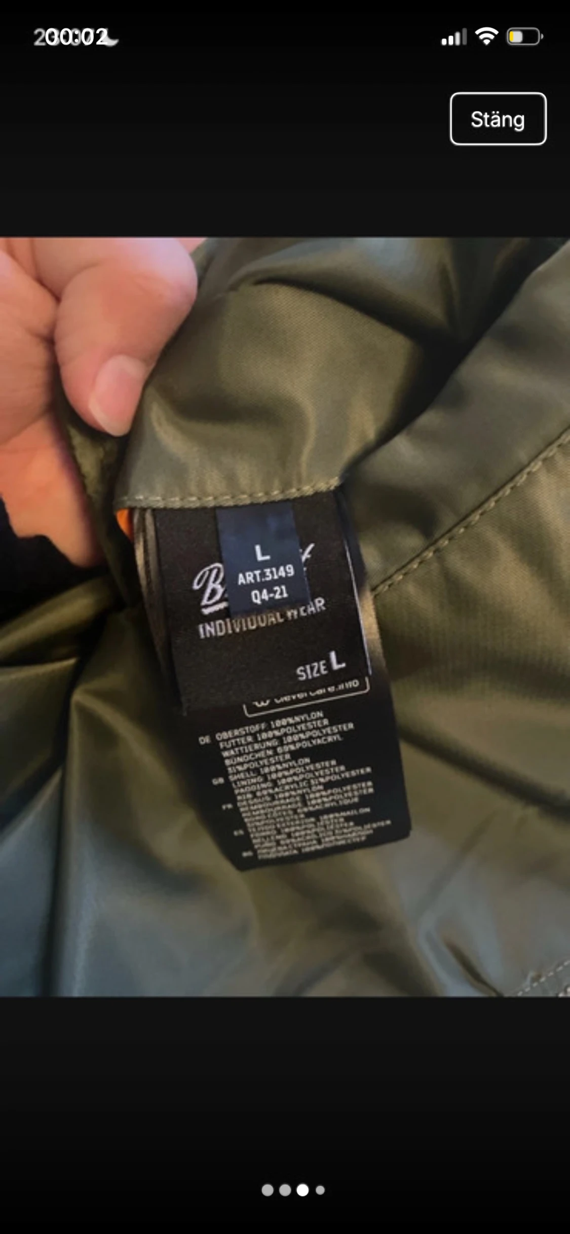 Olivgrön bomberjacka från Brandit - 2