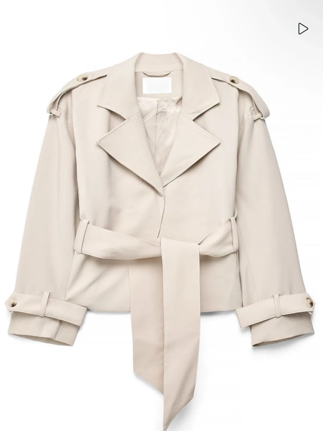 Beige trenchcoat med bälte - 1