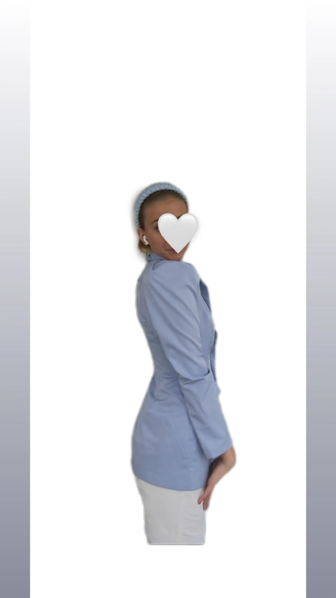 Ljusblå kavaj med axeldetaljer Pretty Little Thing - 4