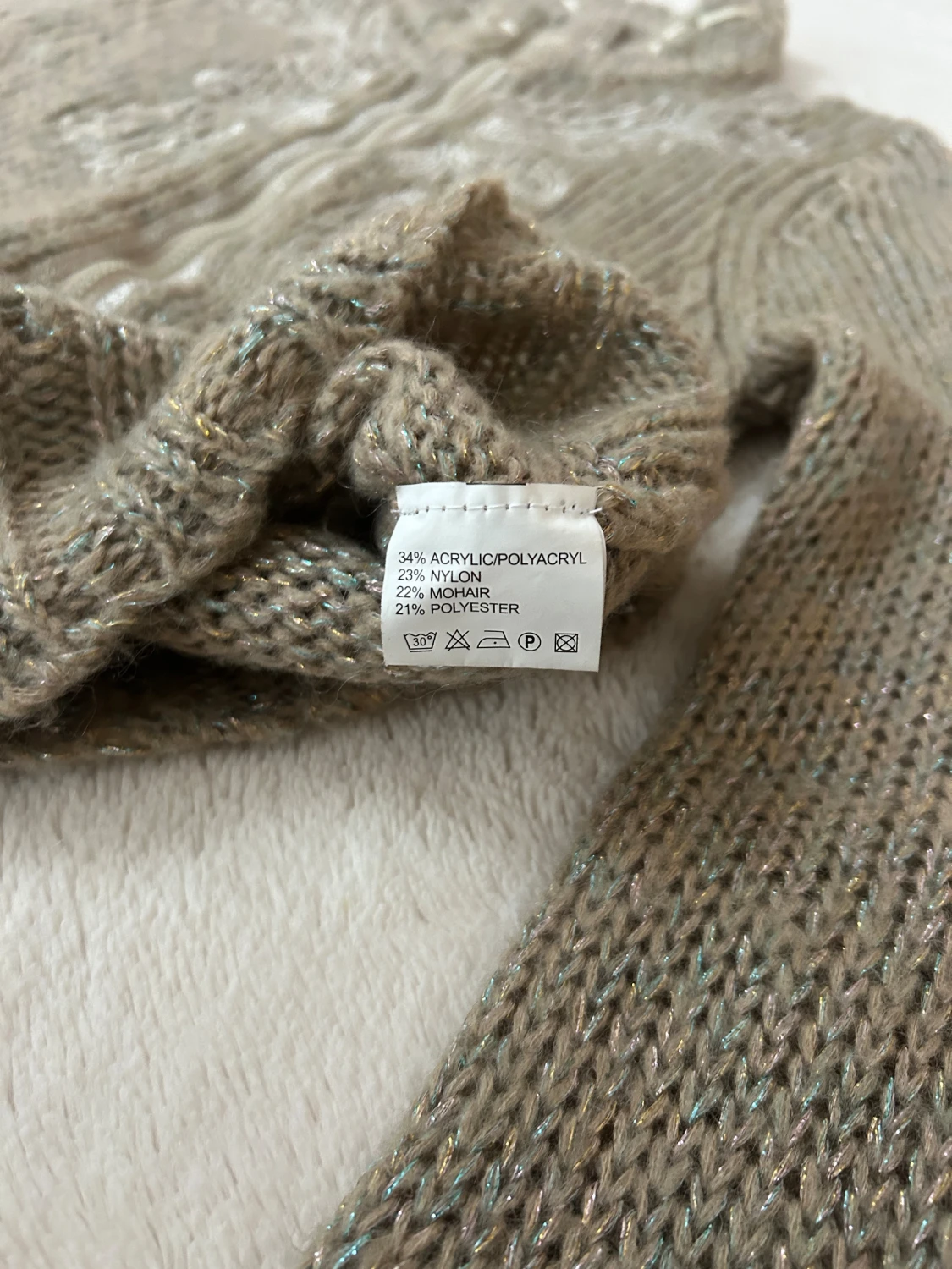 Stickad kofta i mohair-mix  - 6