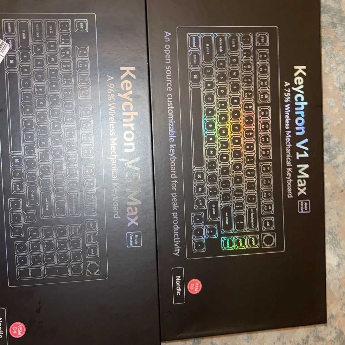 Keychron V1 Max & V5 Max Wireless Mechanical Keyboards - 1