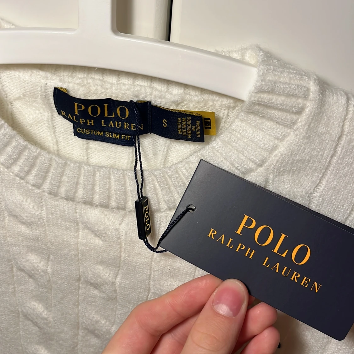 Vit kabelstickad tröja Polo Ralph Lauren - 2