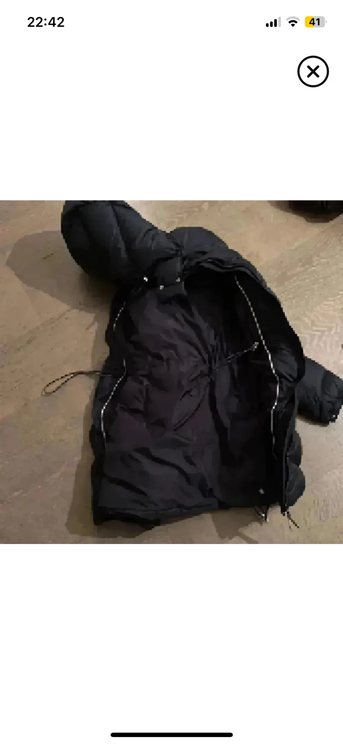 Mörkblå Gant lång pufferjacka med huva - 2