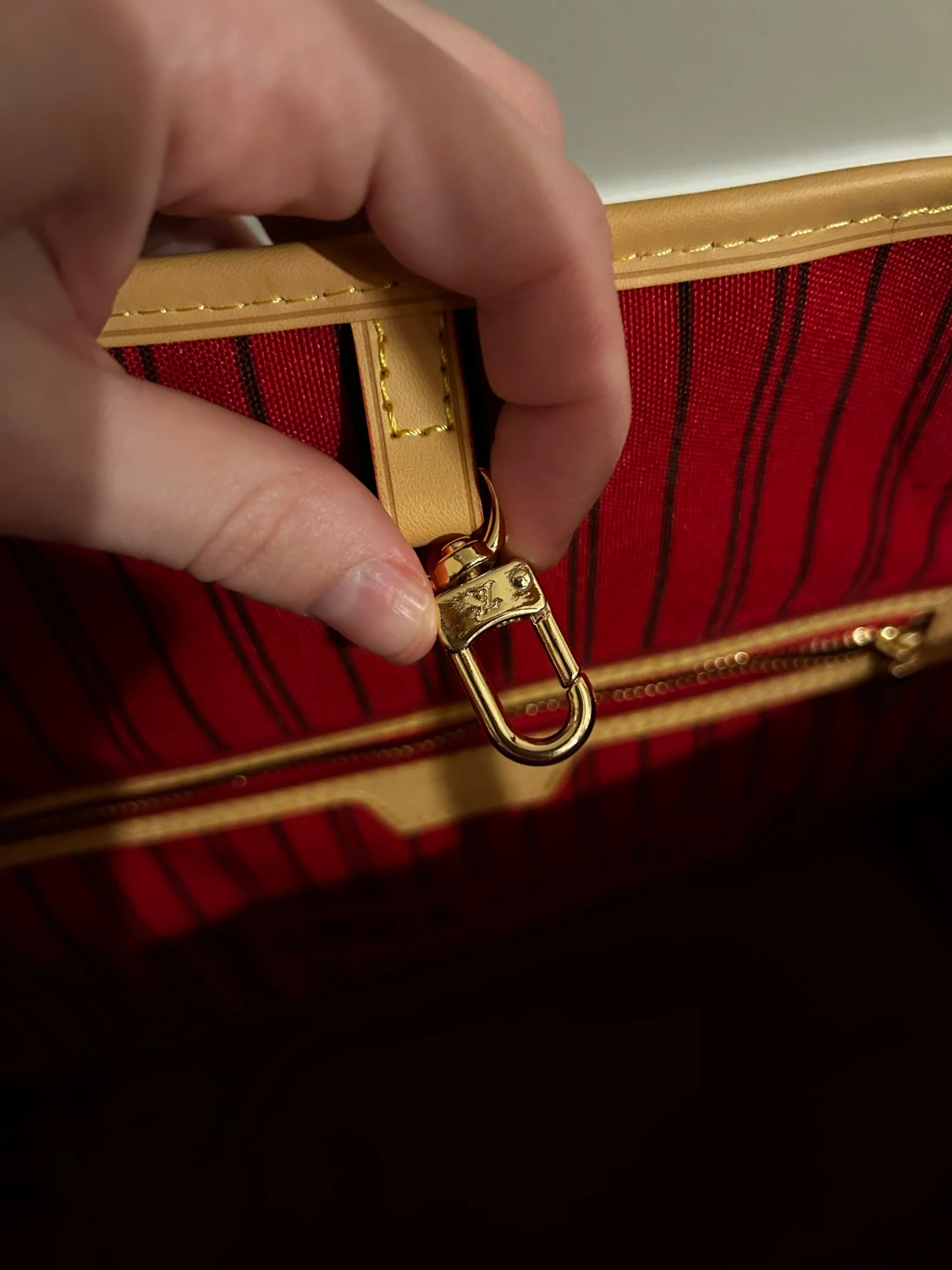 Läder monogram väska - 3