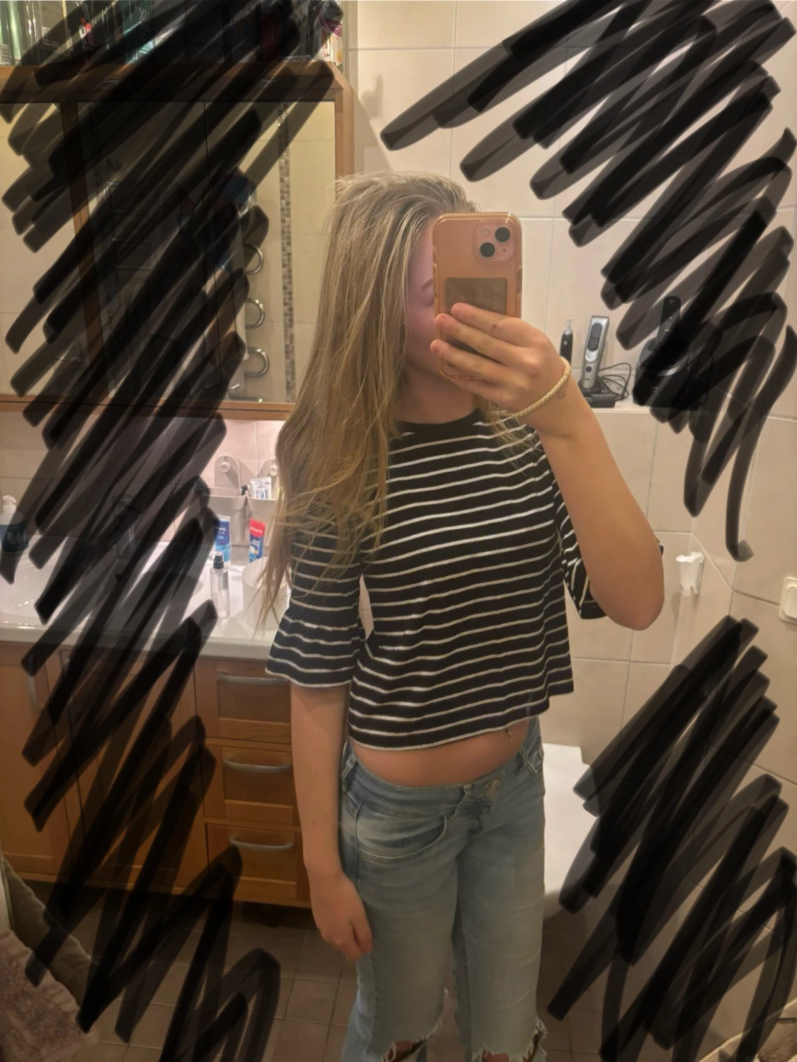 Randig volang topp - 1