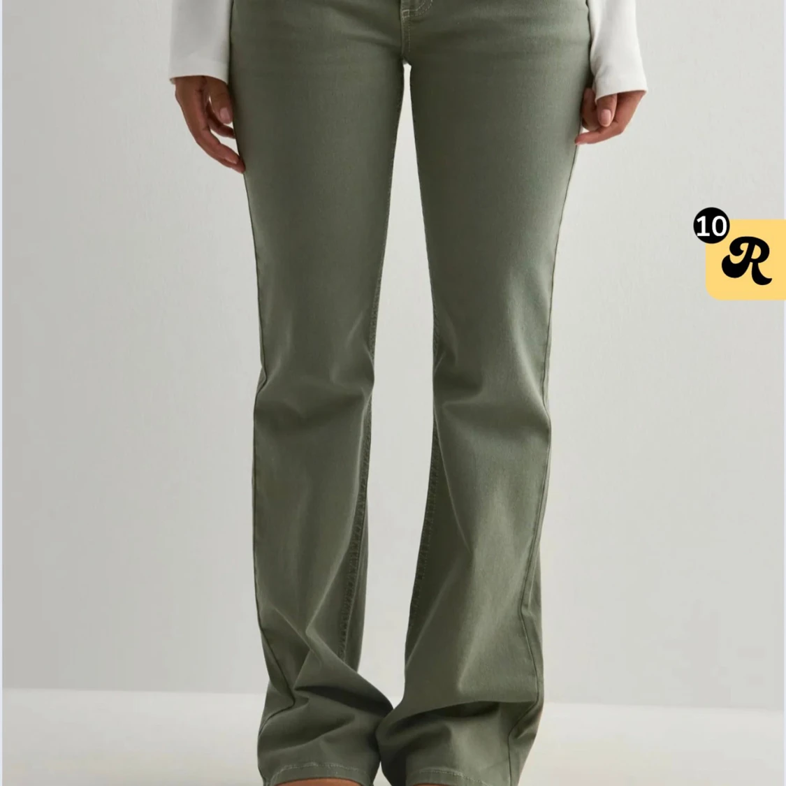 Gröna bootcut jeans