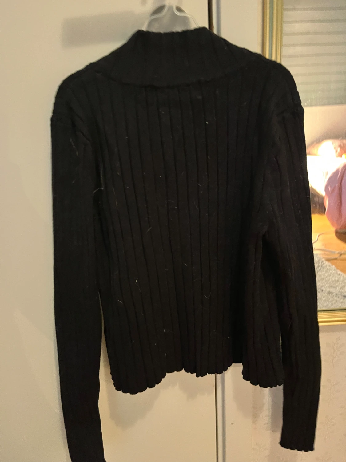 Svart ribbad kofta från H&M - 3