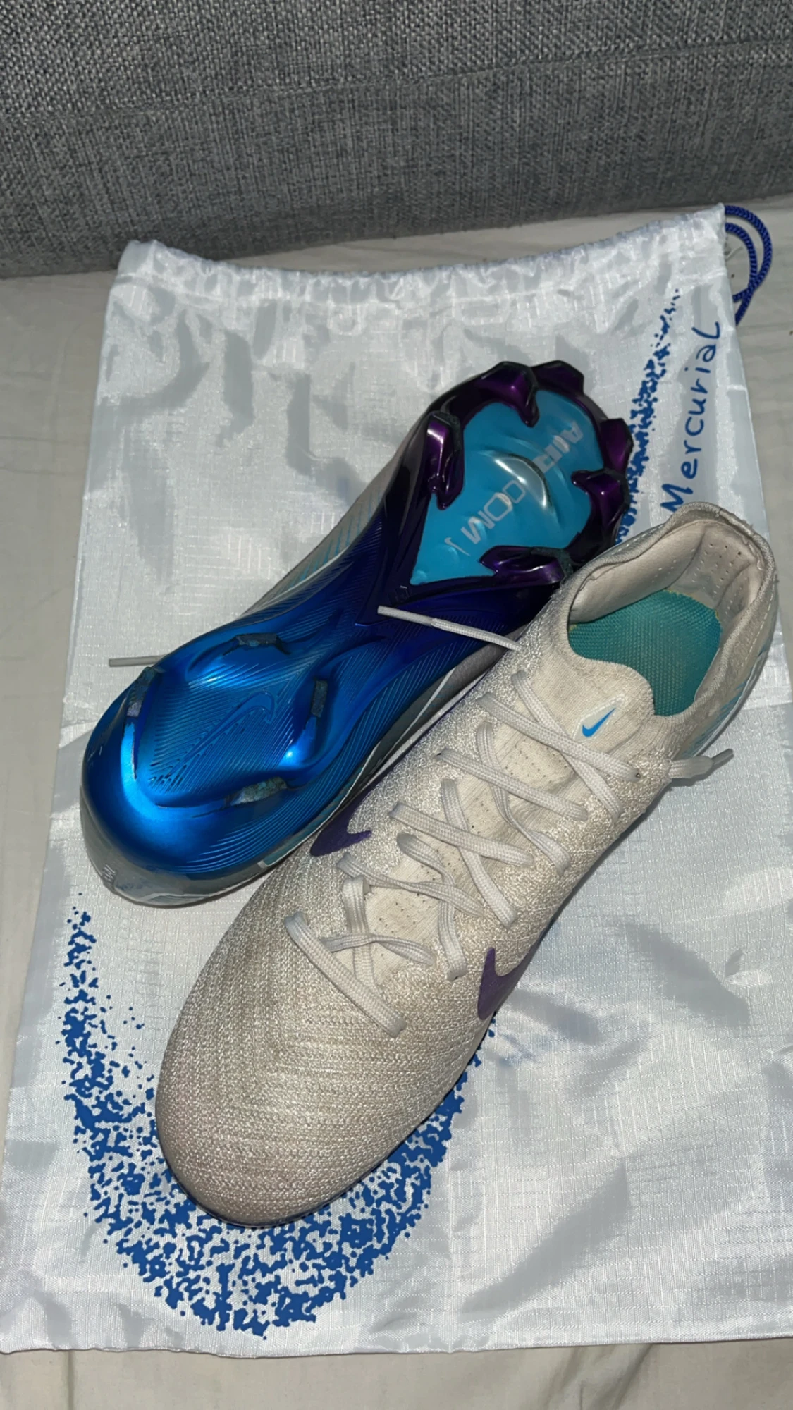 Nike Mercurial fotbollsskor blå/lila - 3