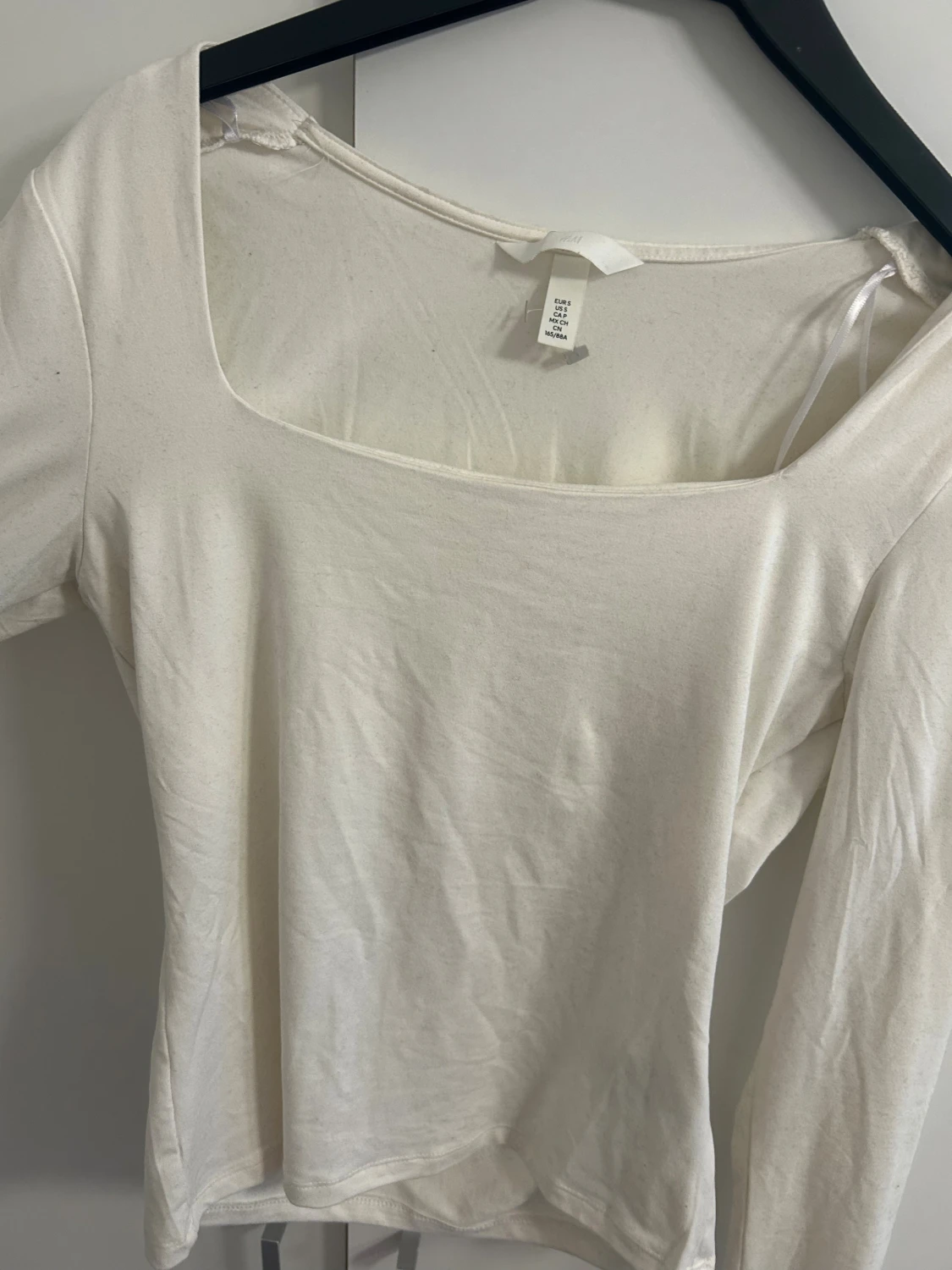 Vit långärmad topp från H&M