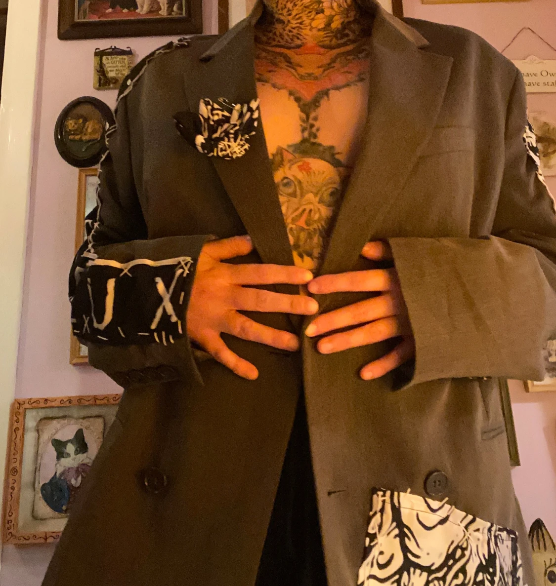 Skull print - kavaj - custom made  - 3