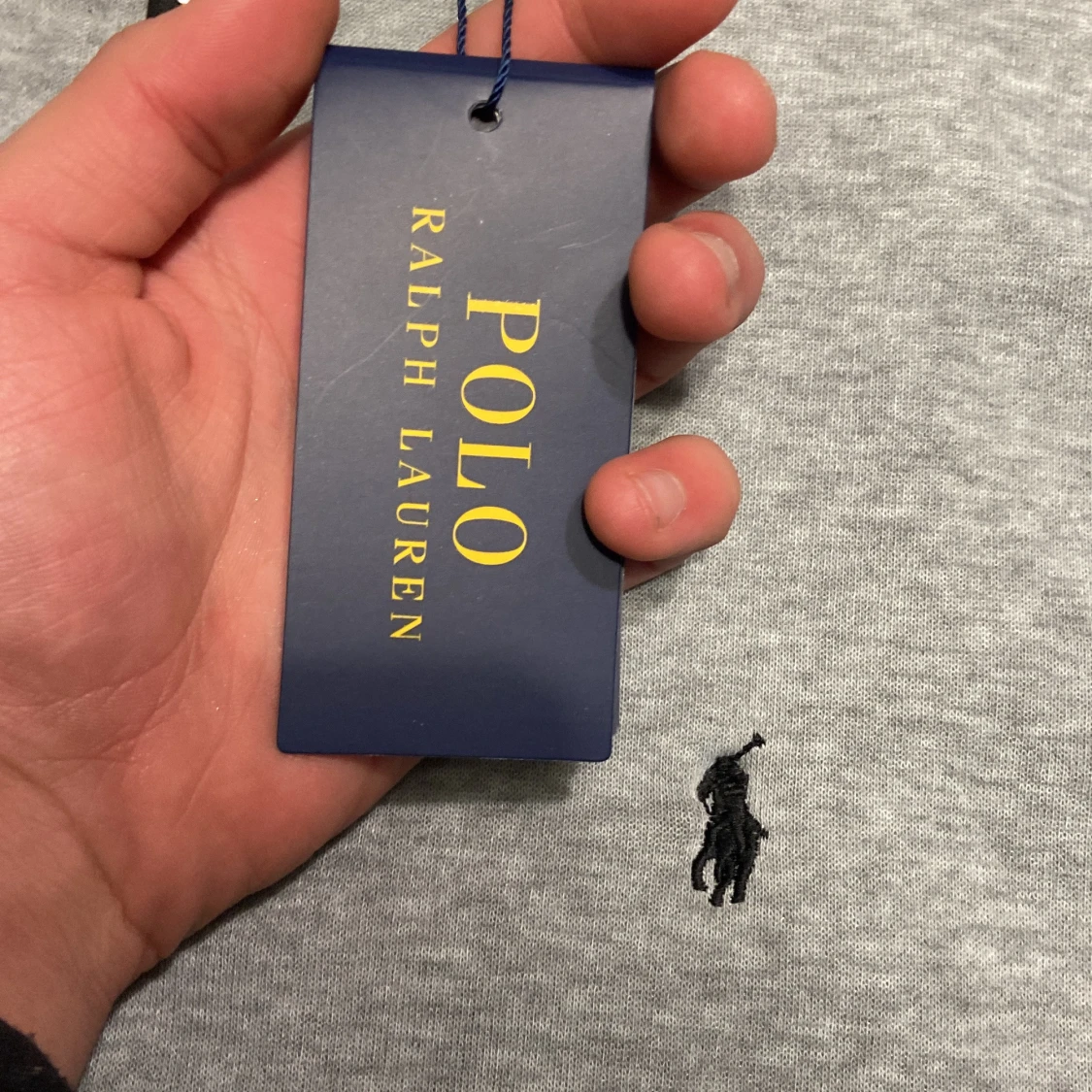 Grå half zip tröja från Polo Ralph Lauren - 1