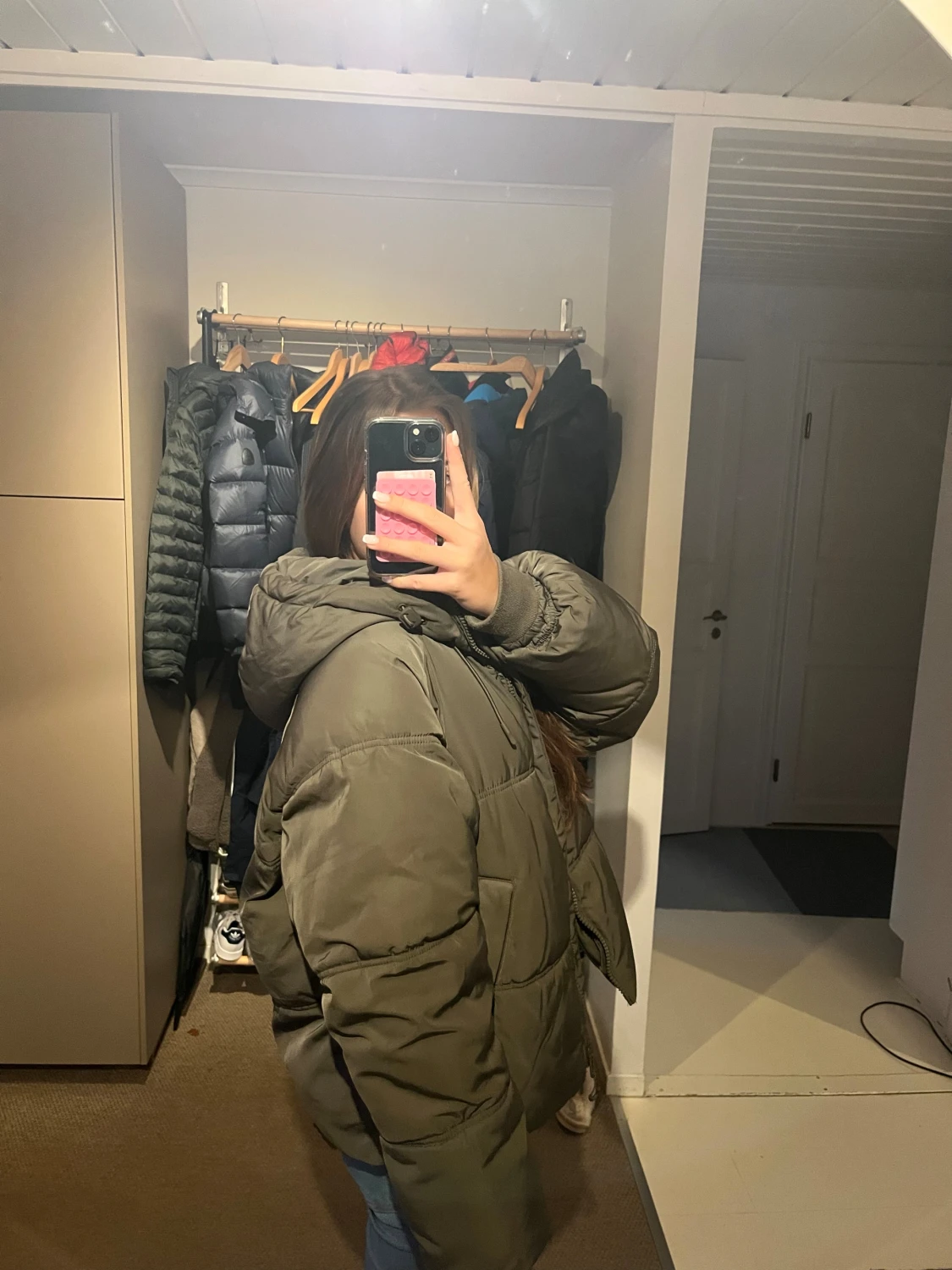 Grön pufferjacka pull&bear - 1