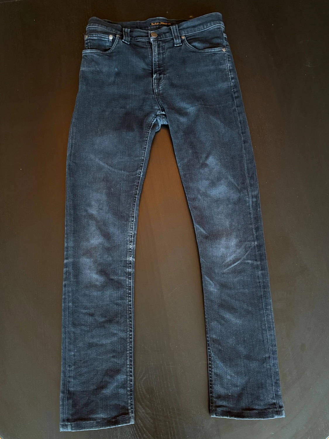 Mörkblå/svarta slim jeans från nudie W27 L32