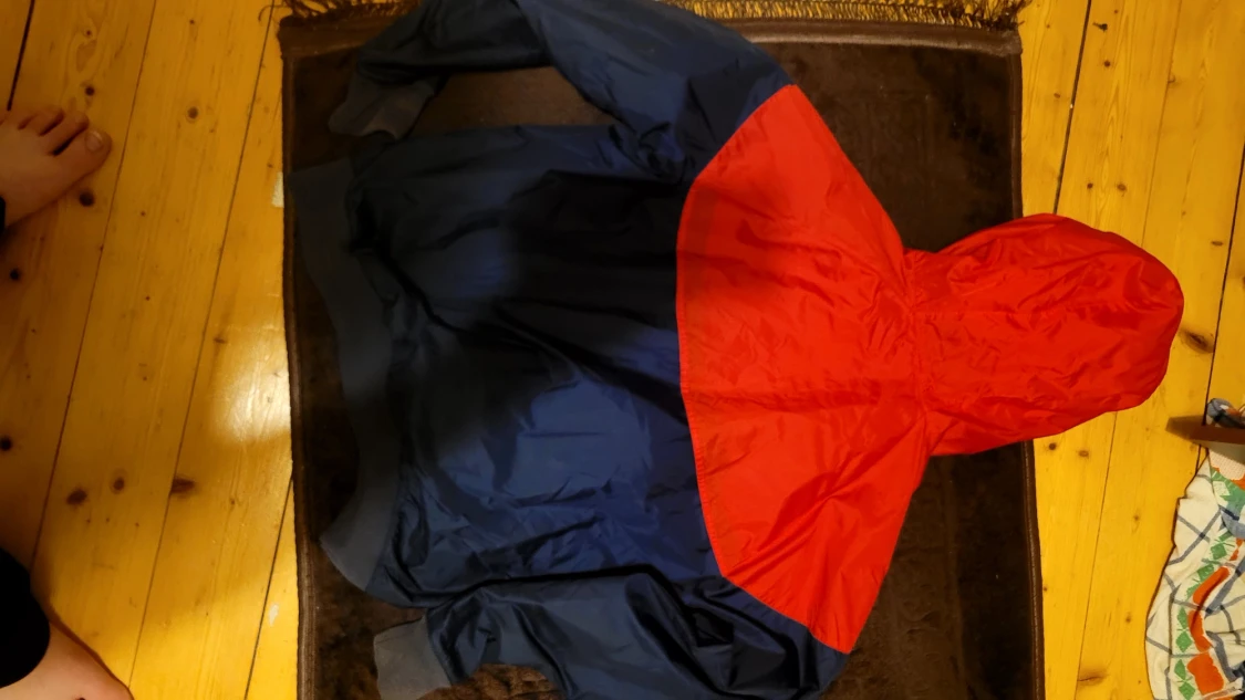 Nike vindjacka röd och marinblå S - 1