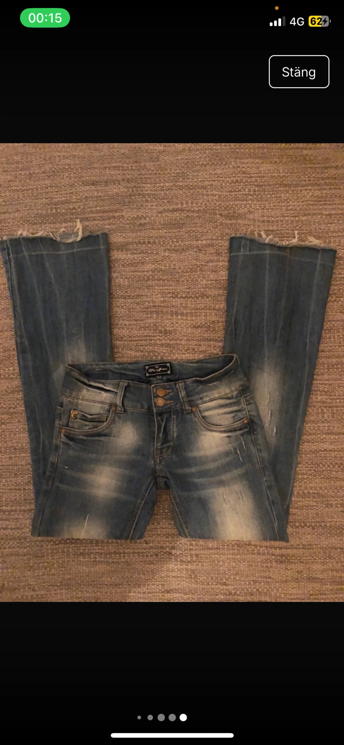 Blå bootcut jeans från Replay - 4