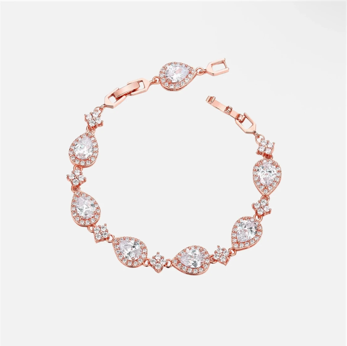 Glittrigt armband med droppformade stenar - 1