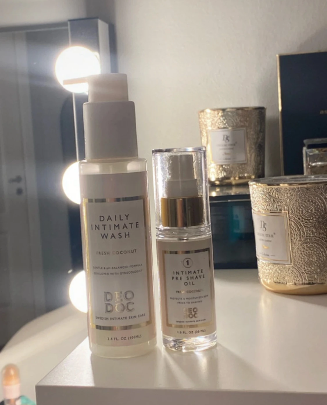 Intimtvätt & pre shave olja från DeoDoc