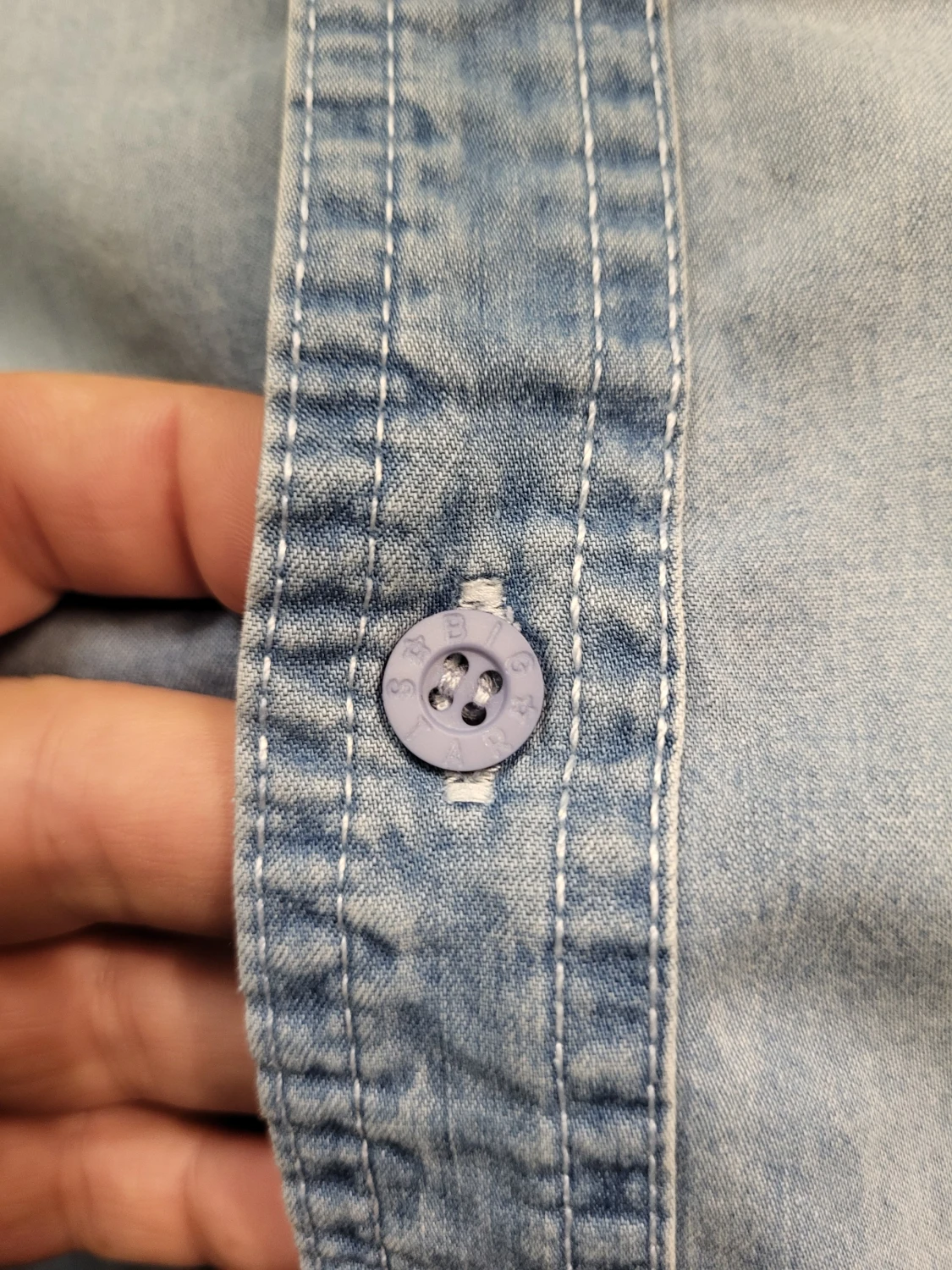 Ljusblå jeansskjorta från Big Star - 6