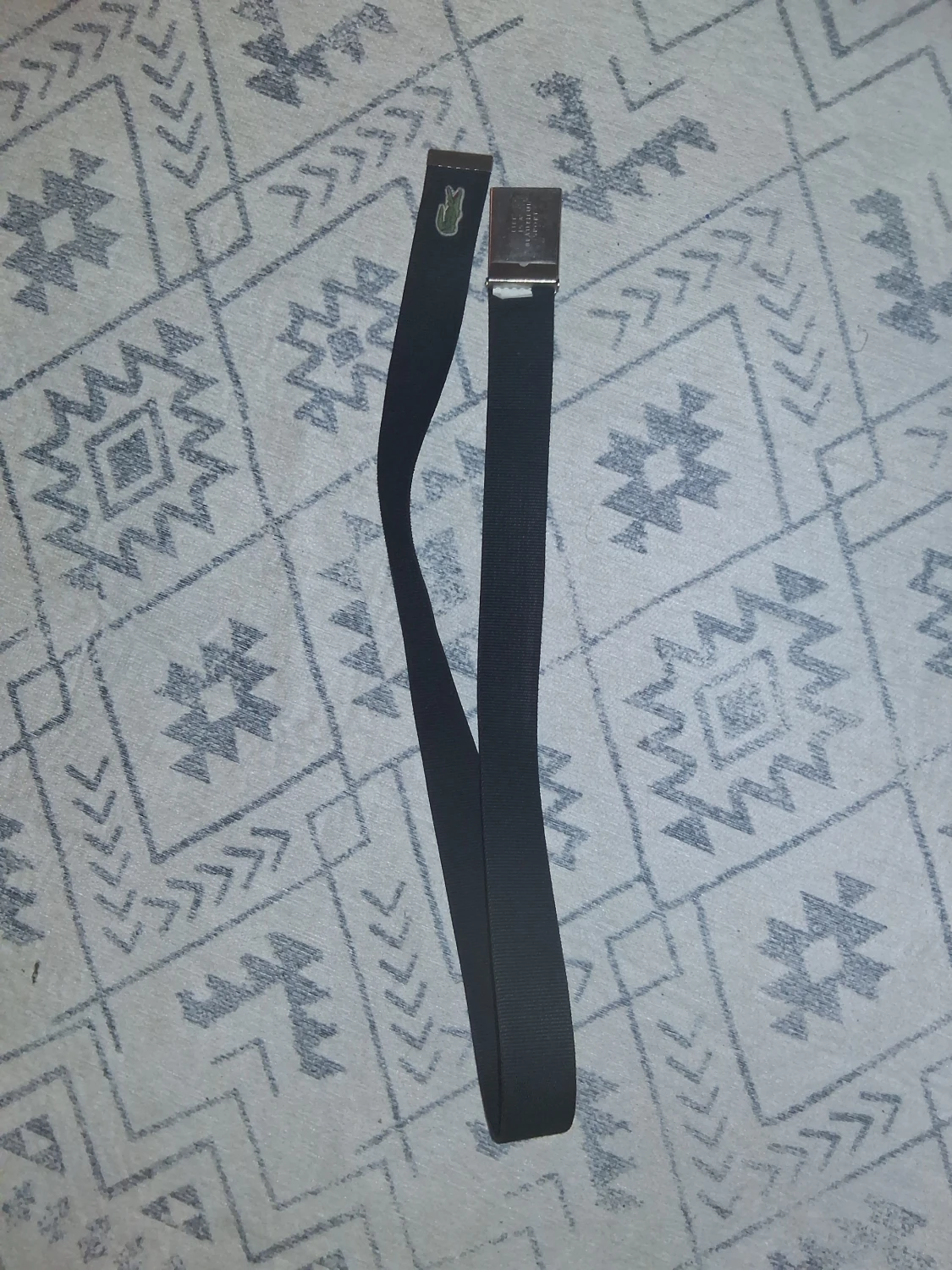 Svart Lacoste bälte 