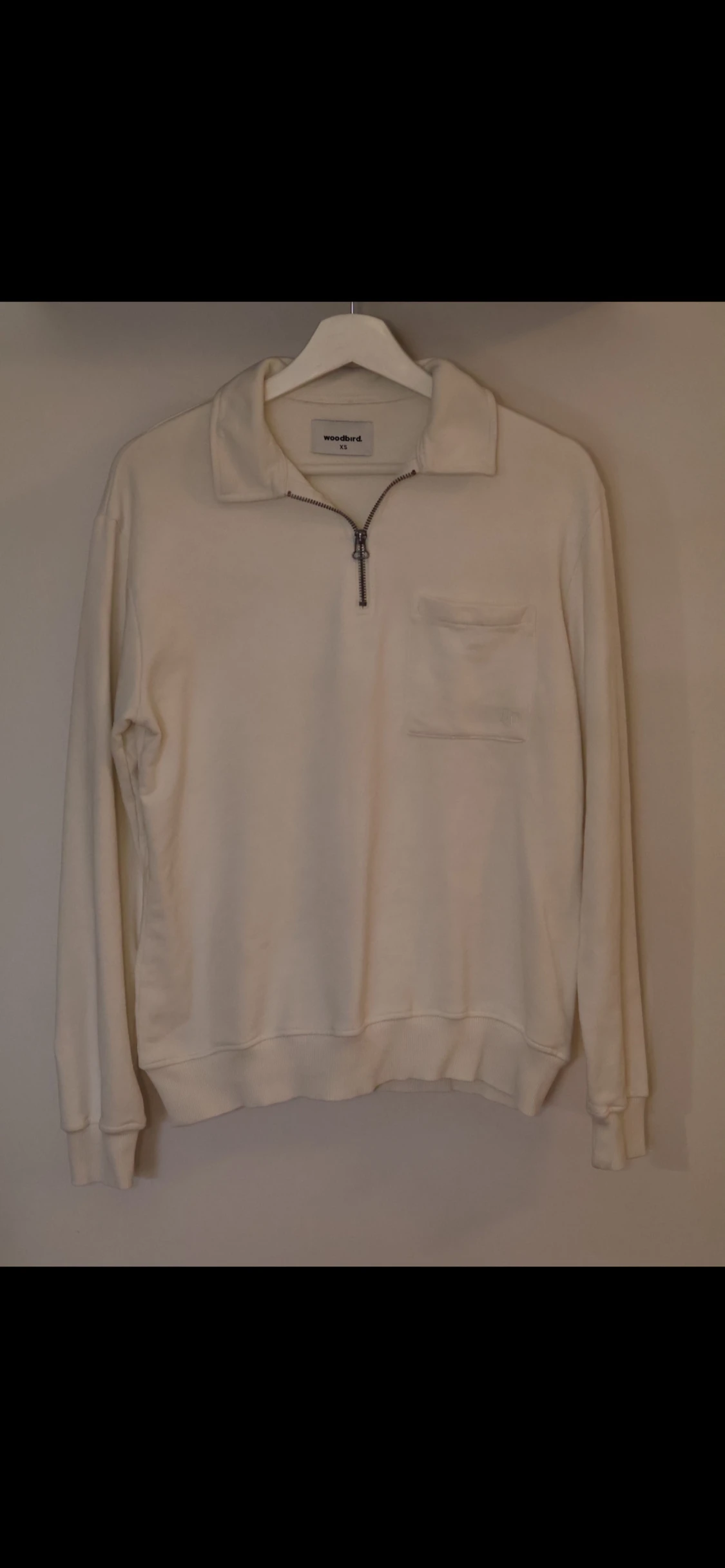 Vit half zip tröja från Woodbird XS