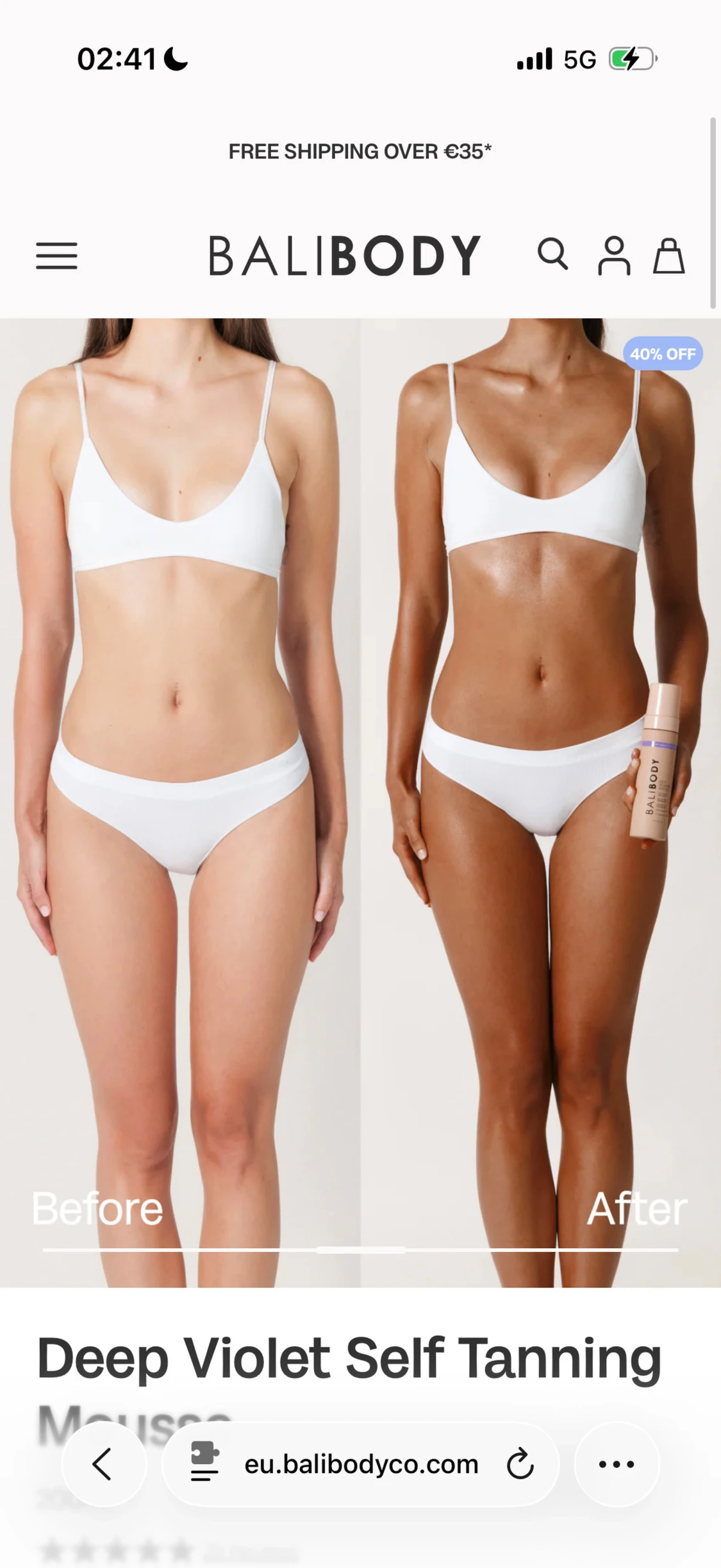 Bali Body Deep Violet Self Tanning Mousse - 1