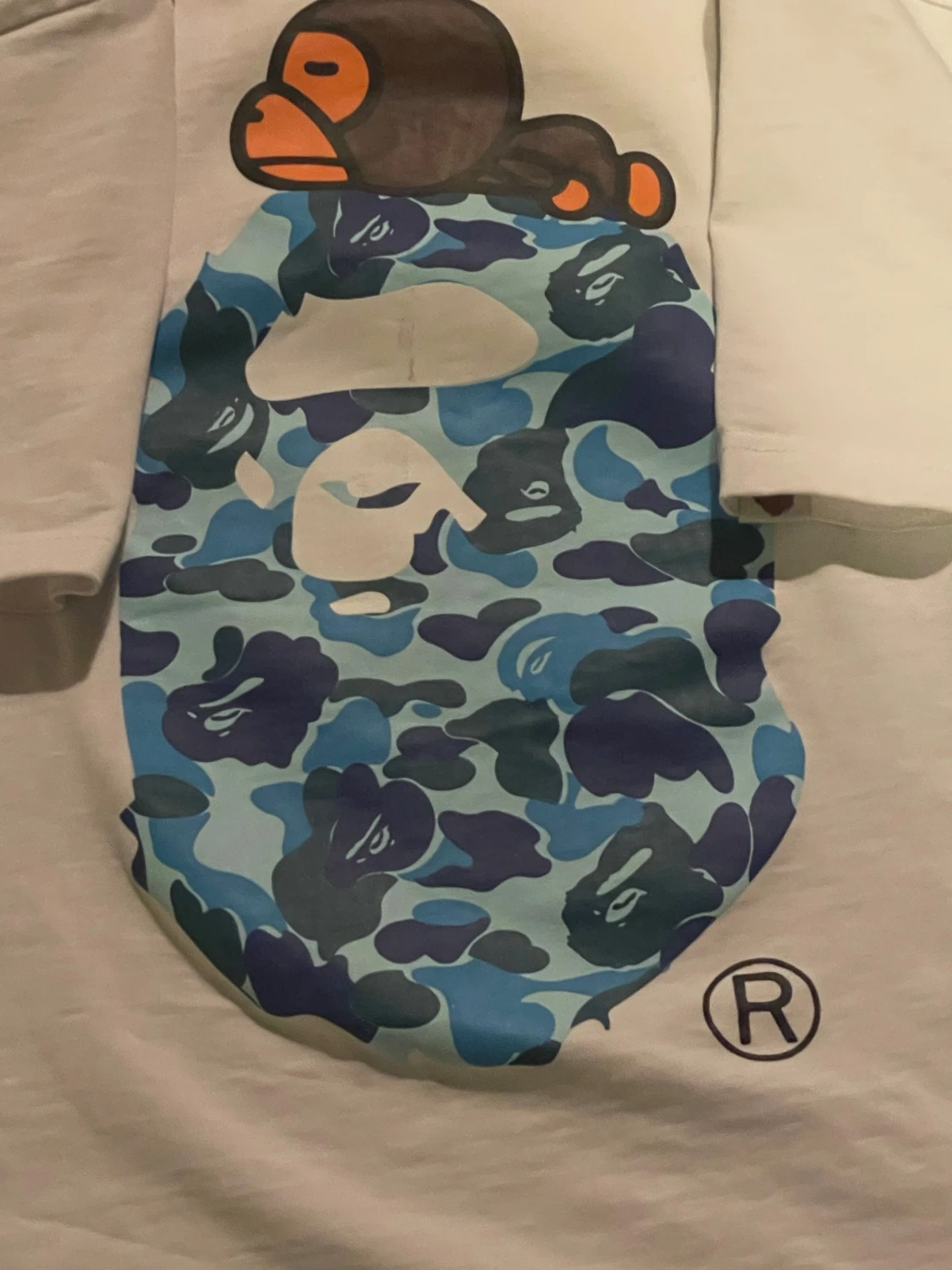 A Bathing Ape vit t-shirt med tryck - 1