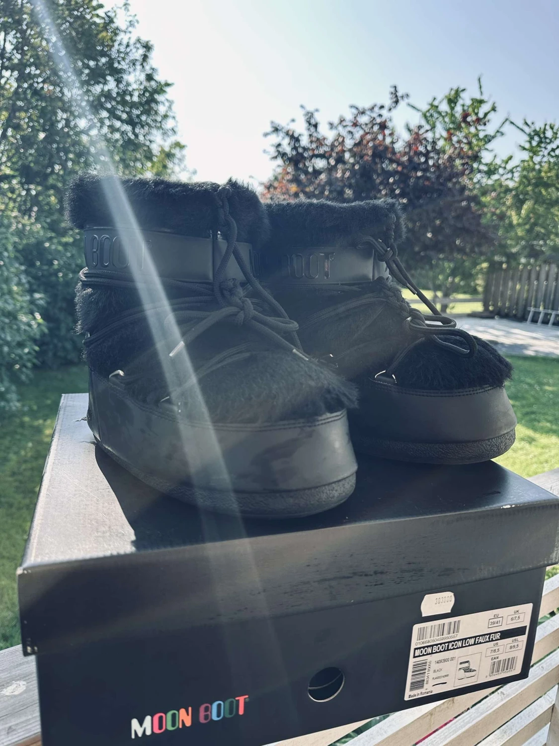 Svarta Moon Boot Icon Low Faux Fur (kan diskuteras om pris) - 3