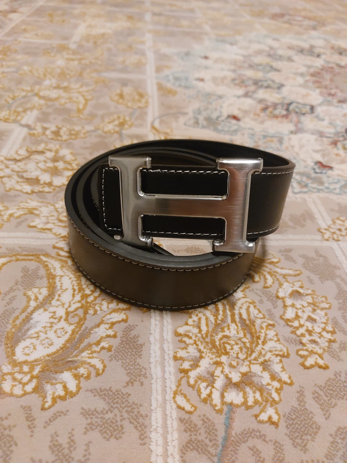 H Bälte Svart Silver