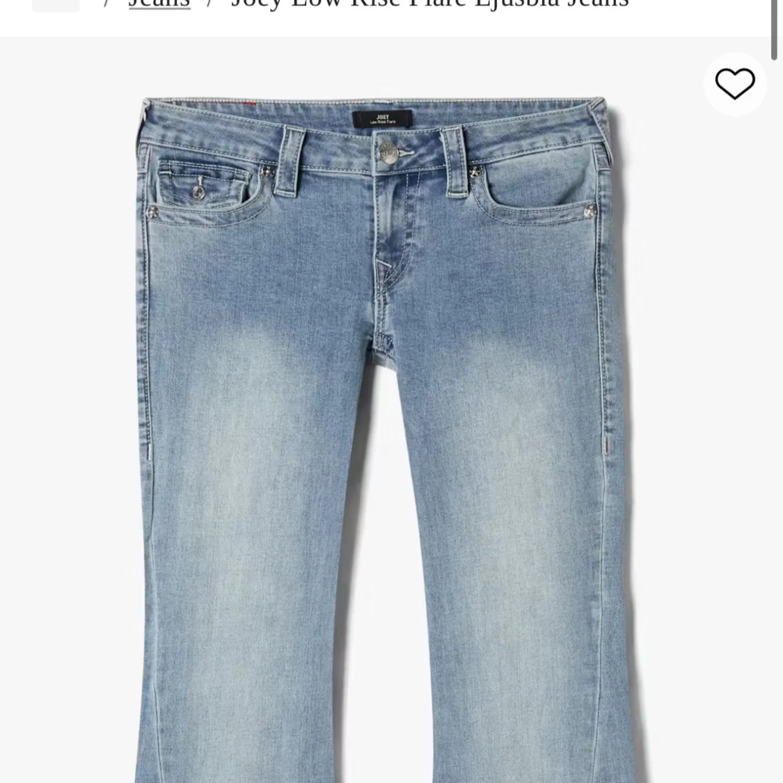 True Religion ljusblå flare jeans