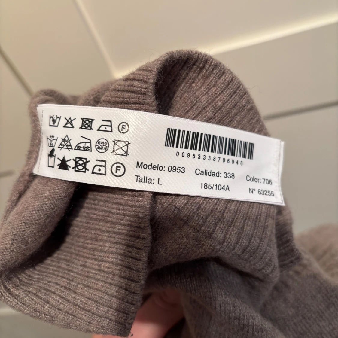 Brun stickad pikétröja Massimo Dutti - 4