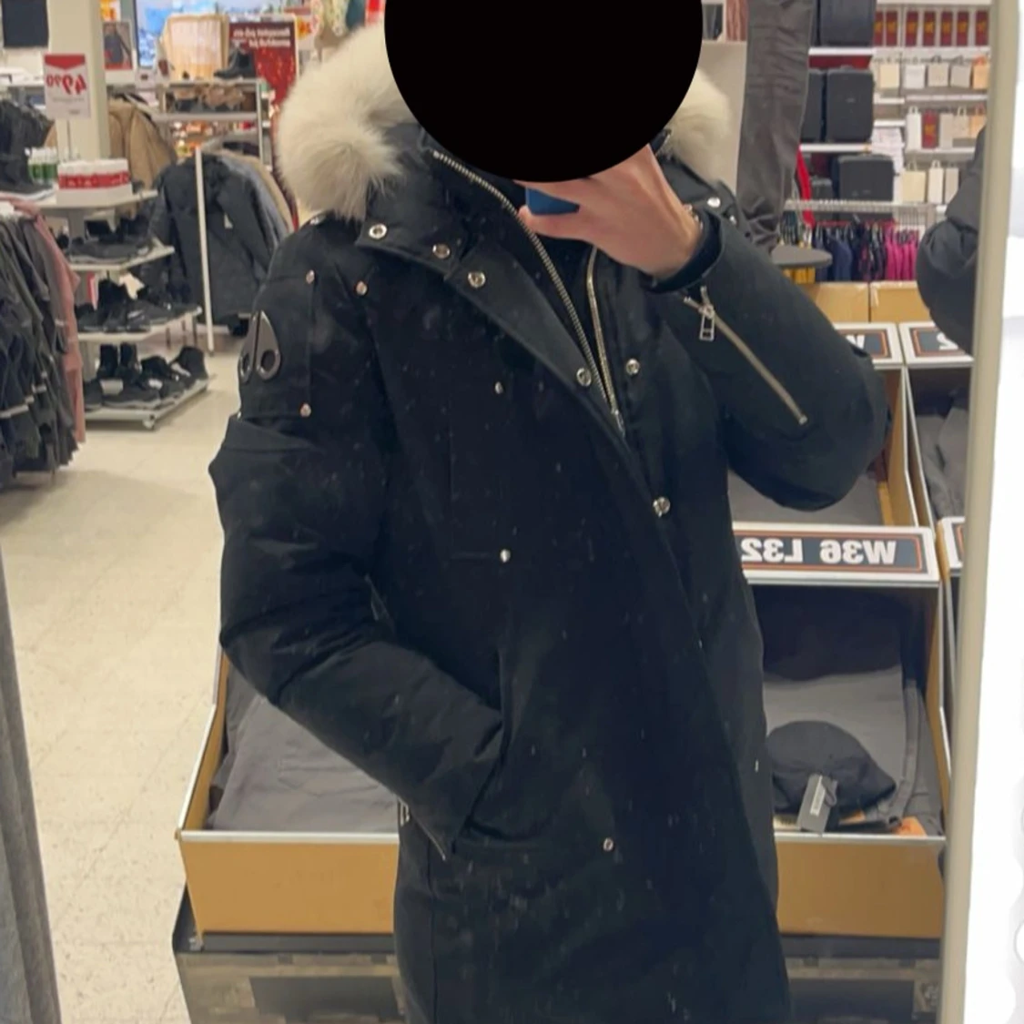 Svart parka Moose Knuckles med päls - 3