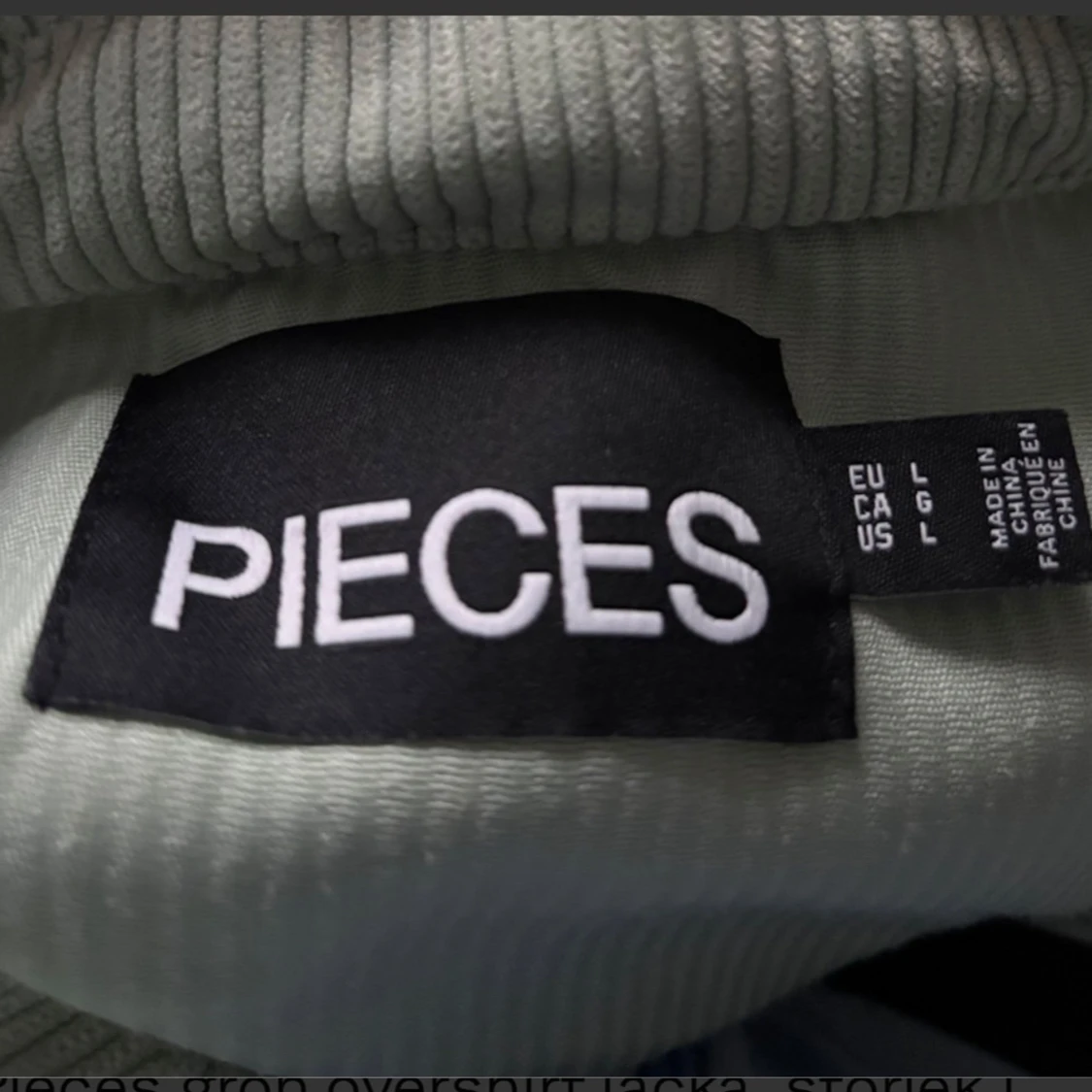 Grön manchester overshirt från Pieces - 3