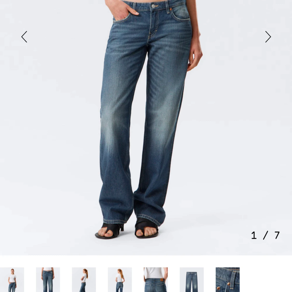 Weekday Arrow Low Straight Jeans blå - 2