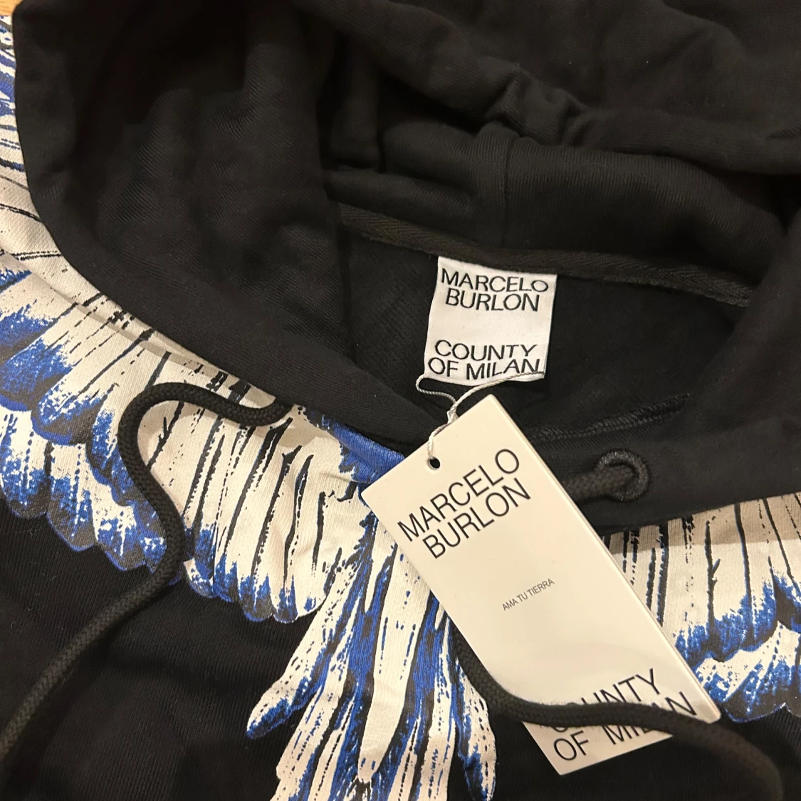 Marcelo Burlon svart hoodie med vingar - 2