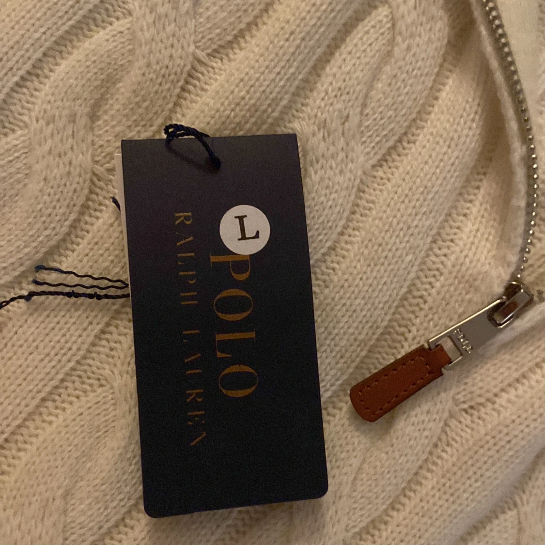 Använd två gånger Vit kabelstickad tröja Polo Ralph Lauren - 2