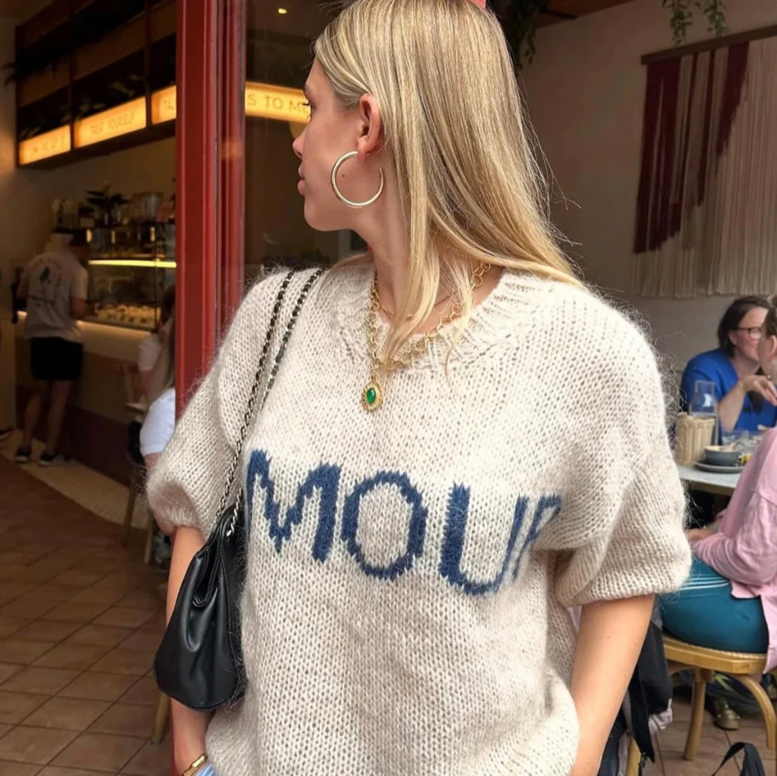 Stickad ”Amour” topp - 1