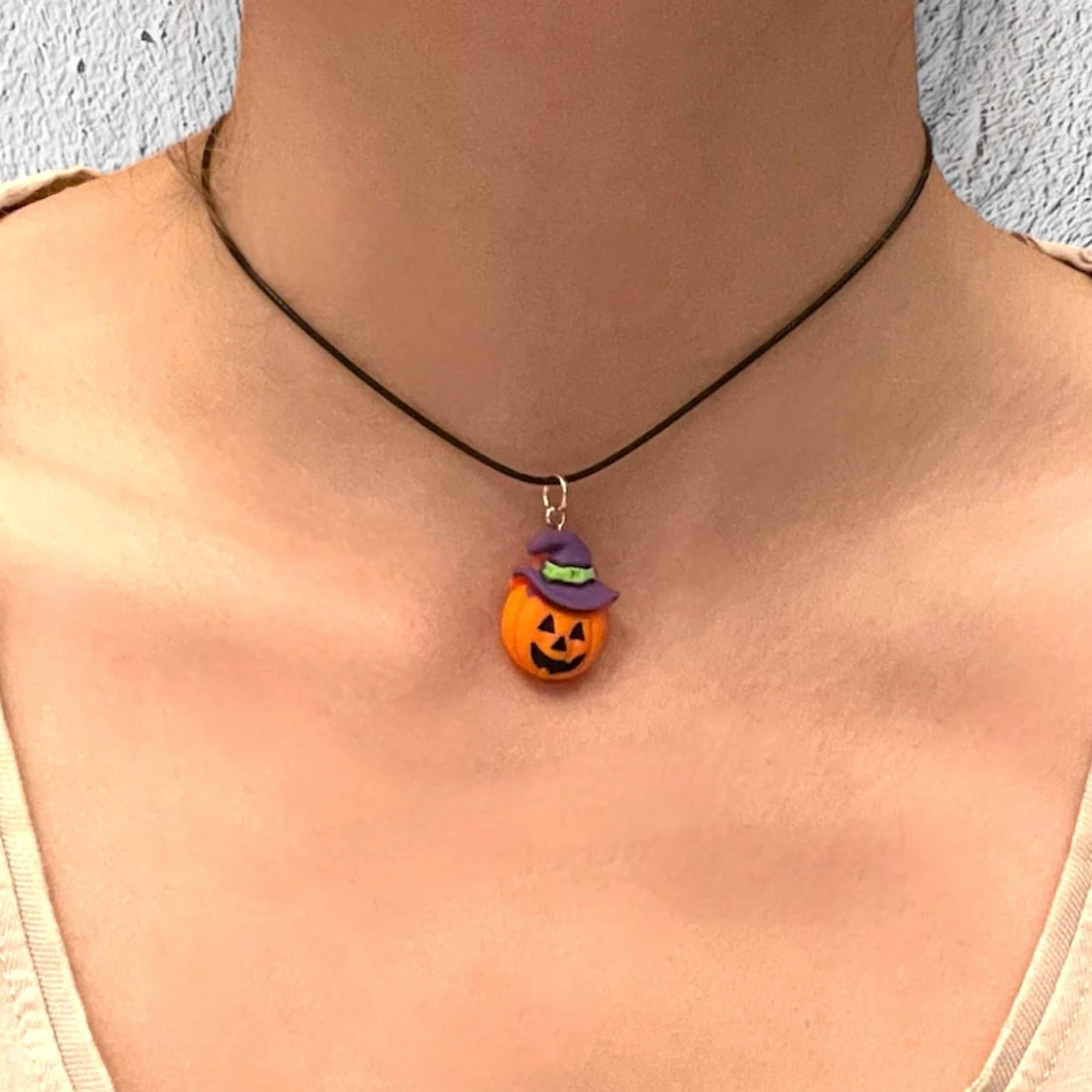 Choker Pumpa Halsband Halloween - 3